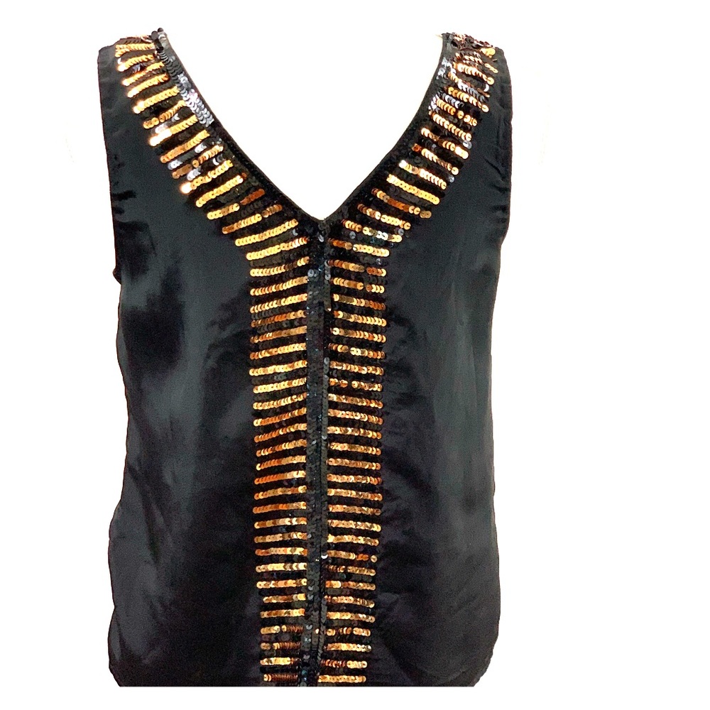 Patterson J Kincaid: Black and Gold Top